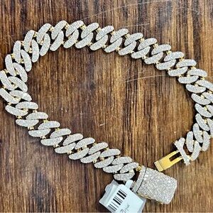 Gold and Silver Cuban Link Chain Necklace